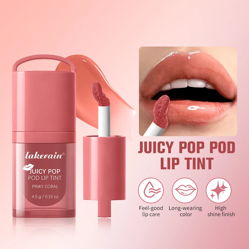 Lakerain Juicer Lip Glaze Mirror Surface Glass Water Light Lip Oil Moisturizing Watermelon Transparent Non-Stick Cup Lip Glaze