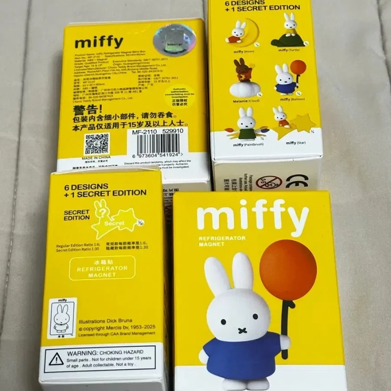 

Anime Miffy Rabbit Action Figure Blind Box Toys Refrigerator Magnet Doll Figurine Cute Collection Decoration Girls Boys Gifts