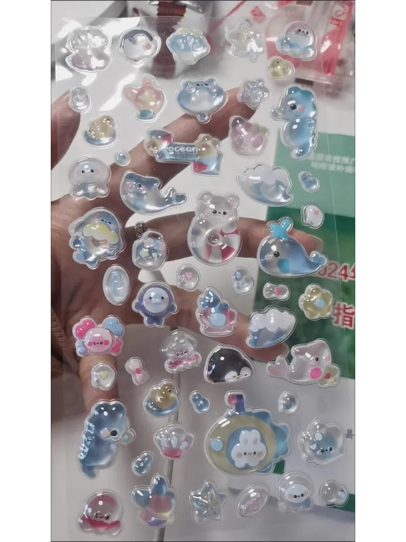 1pc 3D Mini Rabbit Sticker Kawaii Cartoon Animal Stickers Planner Decorative Waterproof Sticker DIY Scrapbook Stationery Sticker