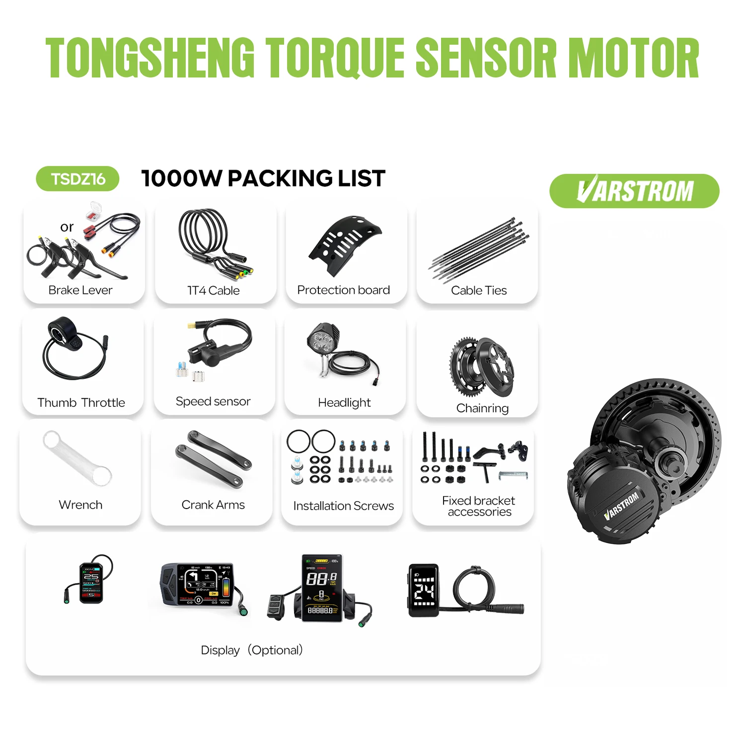 Tongsheng TSDZ16 1000W TSDZ 750W TSDZ2B 500W 250W Motor Mittelantrieb Drehmomentsensor Fahrrad Elektrofahrrad Umrüstsatz 68-73mm – Detail 14