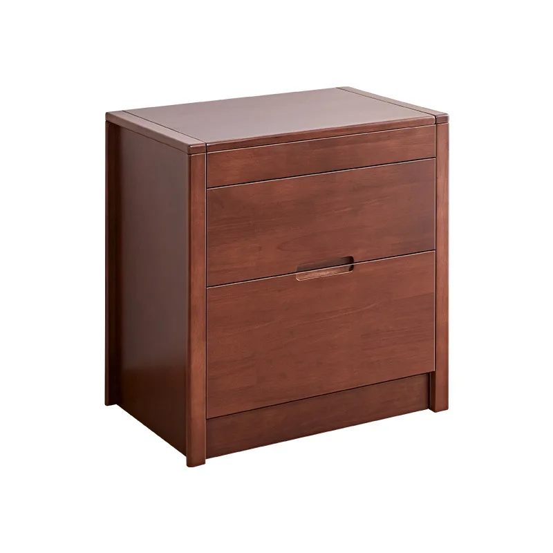 Concealed solid wood bedside table Concealed anti-theft safe with lock storage Interlayer