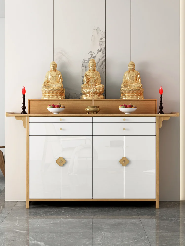 SGF solid wood offering table Shentai household use God of Wealth case table Bodhisattva offering table Buddhist cabinet