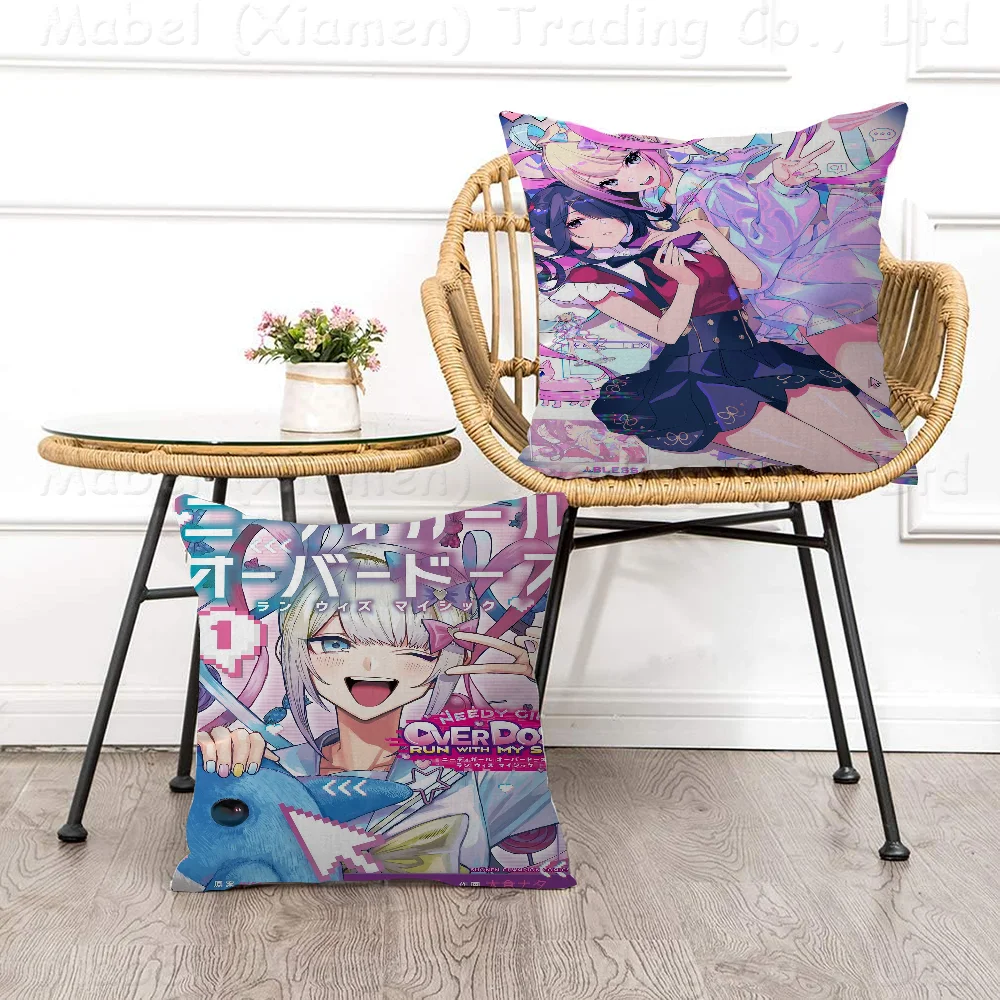 Needy Girl Overdose Game Pillowcase Toon Gift Cushion Cover Bedroom Home Sofa Chair Seat Decor Pillow Case