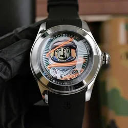 Reloj Mecánico tourbillon flotante de la serie Bubble de 47mm, serie astronauta a la moda e impermeable