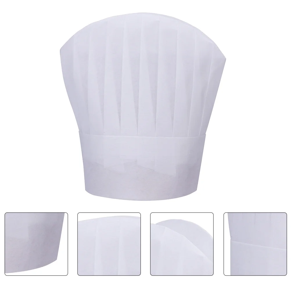 Cappello da cuoco usa e getta da 6 pezzi Cappello da lavoro da cucina per uso monouso per cuocere alla griglia Cucinare Ristorante Sushi Coffee Shop Uso