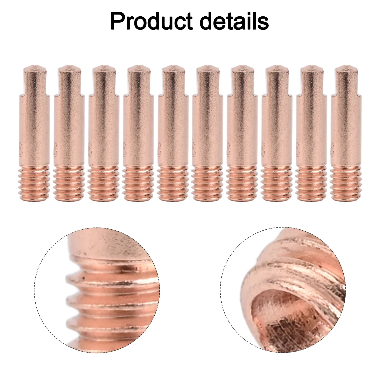 Copper Welding Tips Flux Core Gasless Nozzle Easy Installation Components For 15AK Welding Torches 15AK Welding Accessory Kit