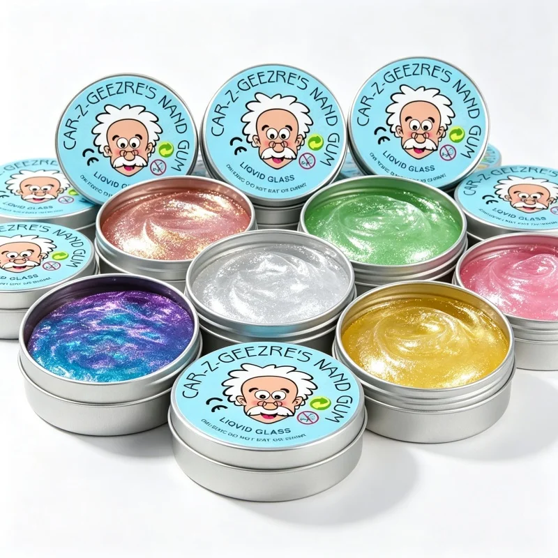 Reusable Putty Crystal Clear Glass (1 Box) Best Thinking Smart Crazy Stress Putty With Tin Sensory & Bouncing Toy Children Gifts