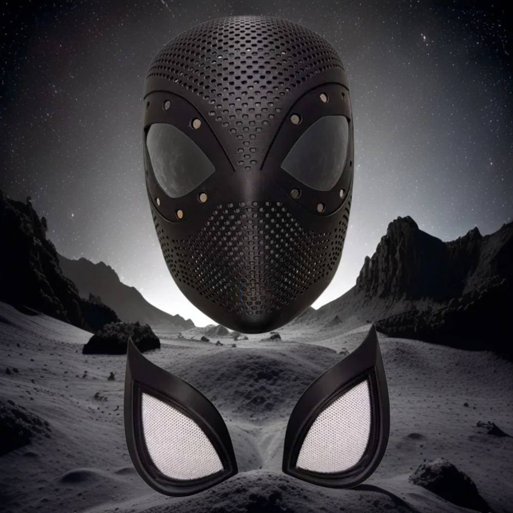 

Spider Mask Competitor PS5 Faceshell Cosplay New 3D Printed Adult Black Mask Magnetic Glasses Helmet Clothing Accessories-1