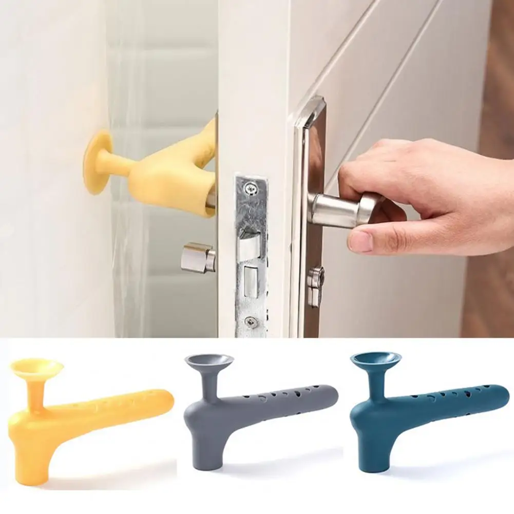 Silicone Door Handle Cover with Anti-collision Suction Cup Safety Door Knob Protector Anti-Static Door Handle Lever Sleeve