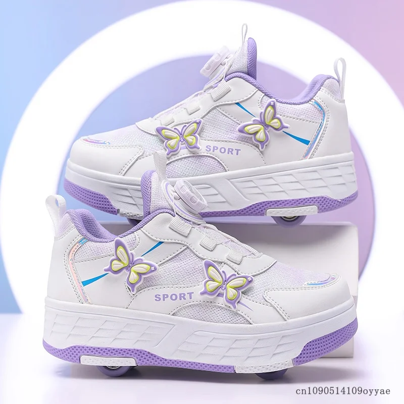

Детские роликовые коньки с декором в виде бабочек, дышащие, для девочек, подарок на праздник