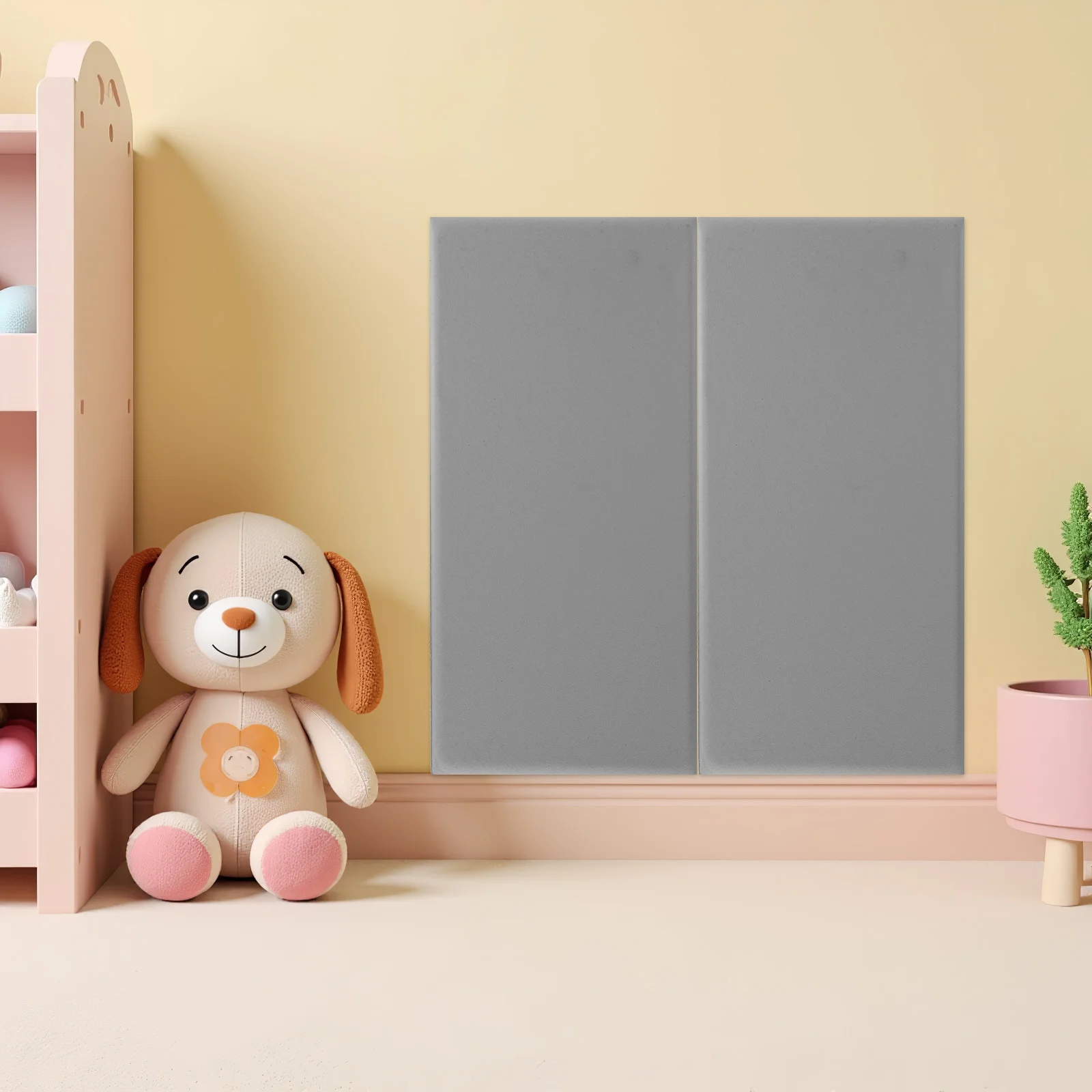 

3pcs Children'S Room Soft Wall Stickers Waterproof Self-Adhesive Anti-Collision Padding For Kids Nursery Bedroom Playroom Wall