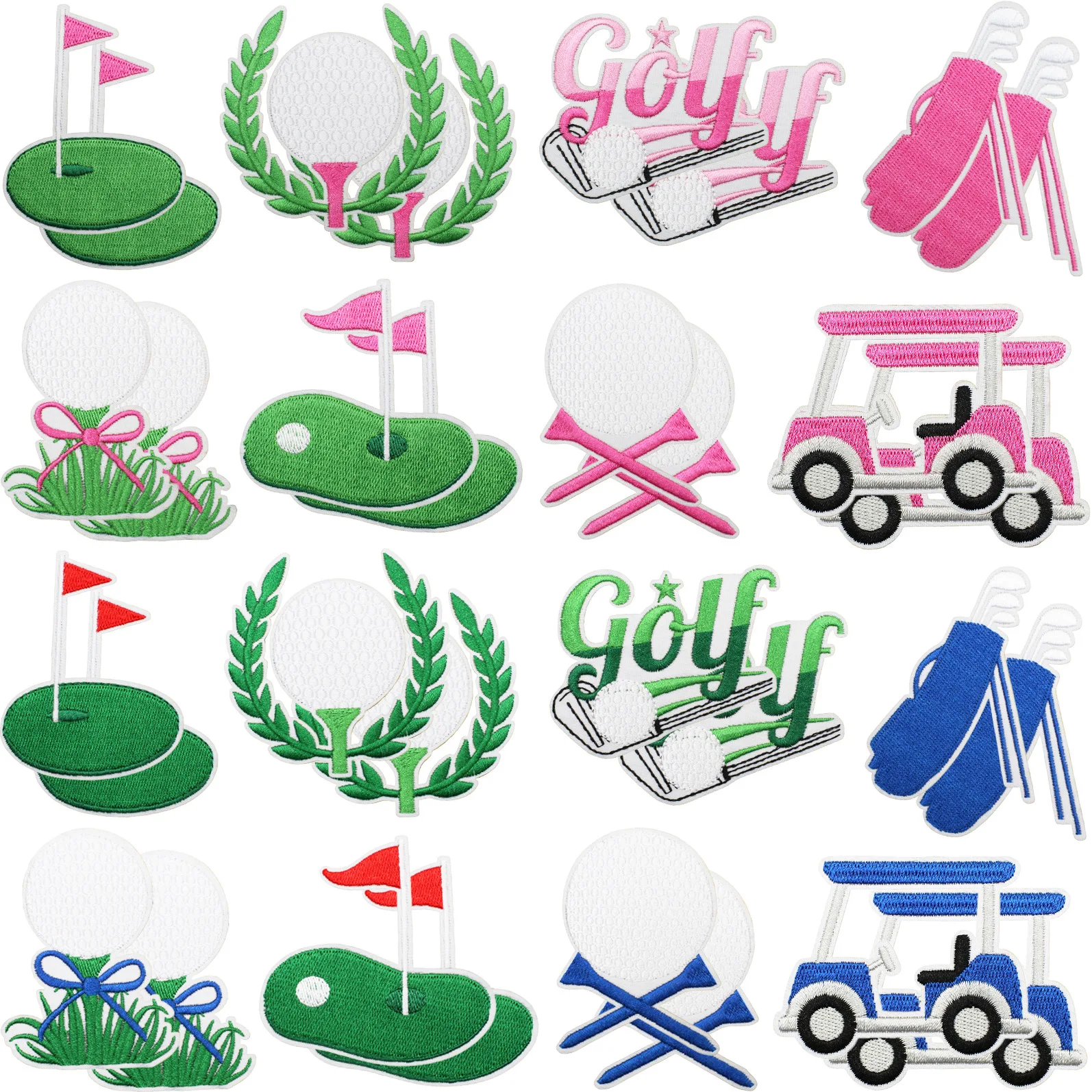 

1/5PCS Golf Embroidery Heat Transfer Golf Sport Embroidery PatchesBall Club Flag Pole Iron on Appliques for Polo Shirt Hat DIY