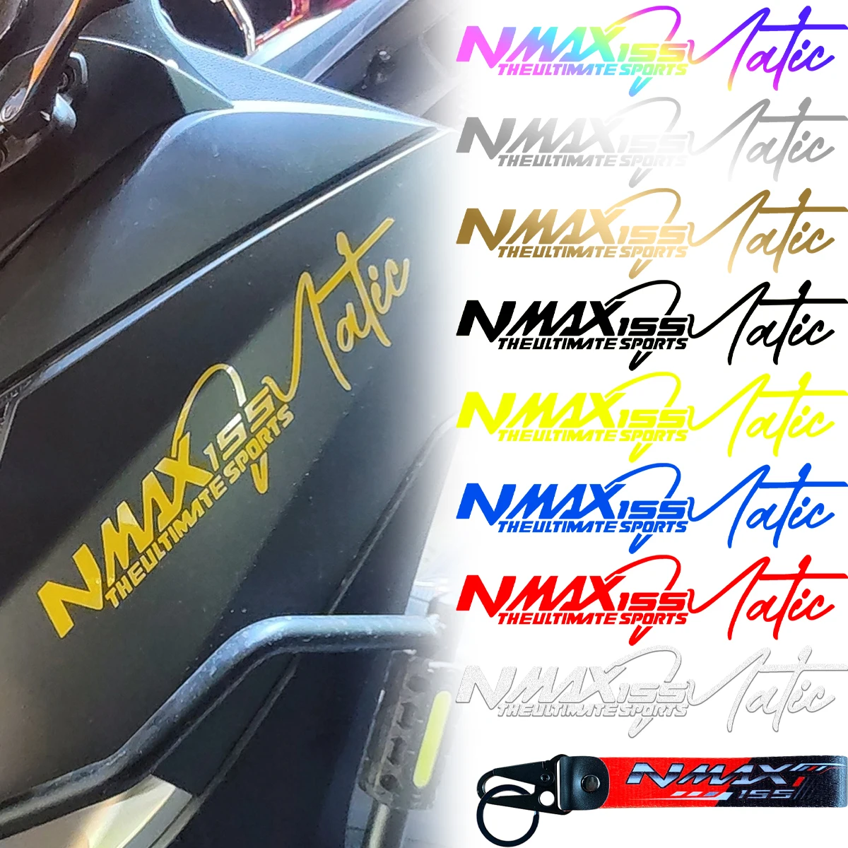 오토바이 액세서리 반사 비닐 오토바이 헤드 바디 윈드실드 데칼 장식 스쿠터 DIY NMAX155 Nmax 155용