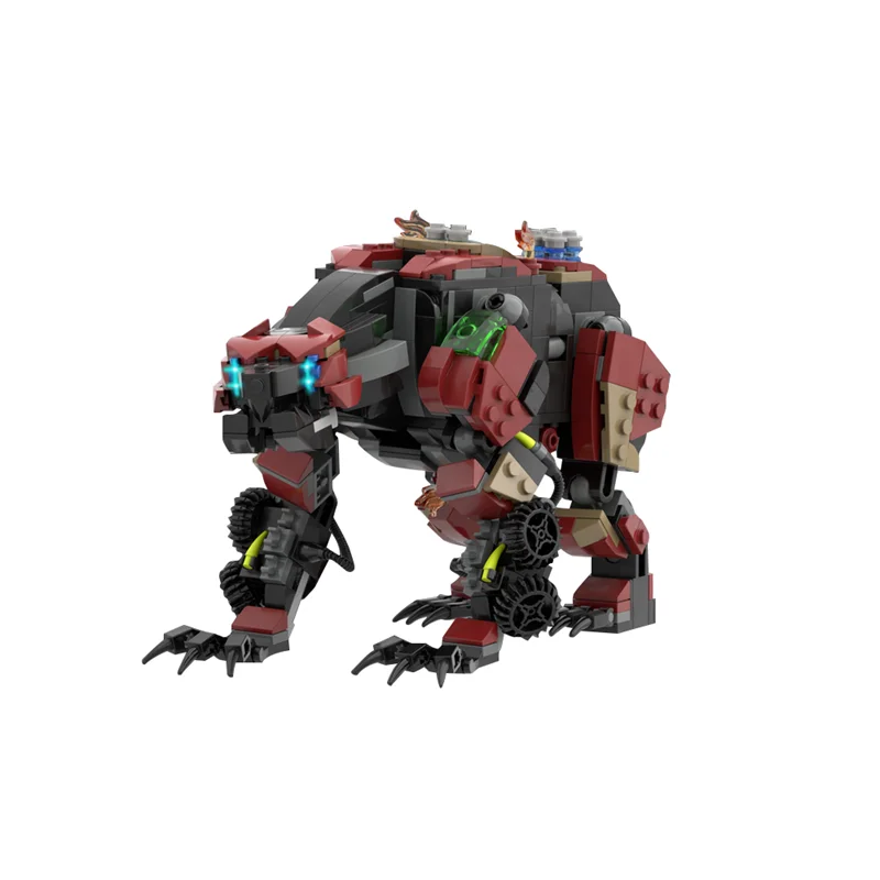 MOC Horizon Fireclaw Model Building Bear-shaped Monster Fighting Mecha Game Blocks Assembled Bricks Toys DIY Creative Kid Gifts