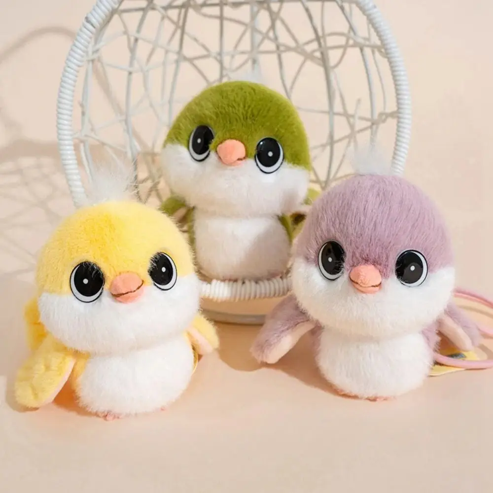 Simulação pássaro brinquedo de pelúcia pp algodão pelúcia animal tit pássaro pingente 13cm kawaii pardal brinquedo de pelúcia casal presente
