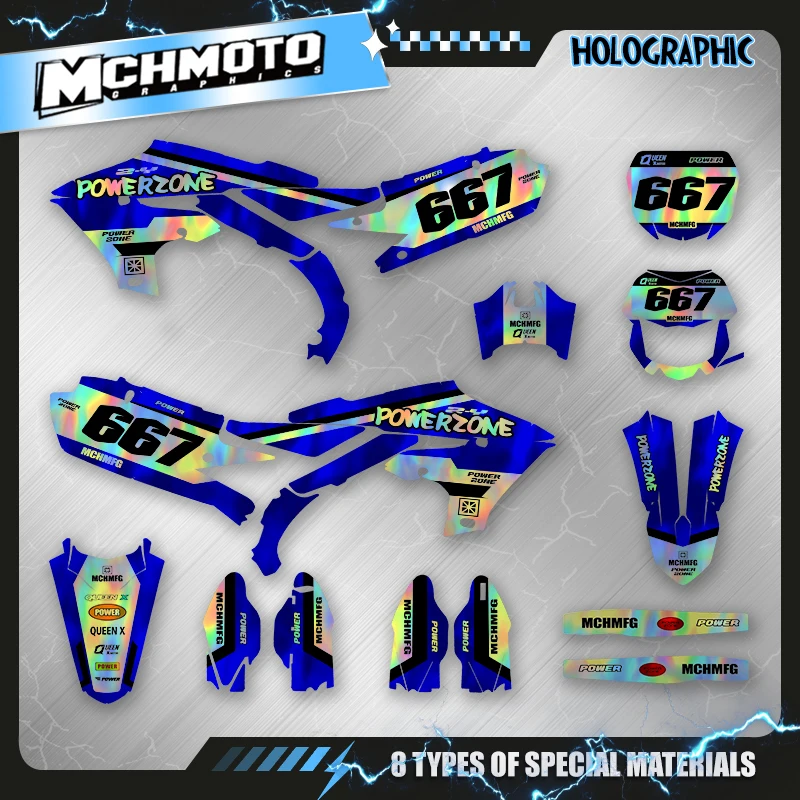 MCHMFG Motorcycle Graphic Decal Set For YAMAHA YZF250 2023-2019 YZF450 2018-2022 WRF450 2019-2022 WRF250 2023-2020 088