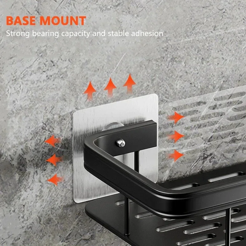 yesNo Drill Wall Mount Bathroom Corner Storage Shelf, Waterproof Shower Organizer Rack for Shampoo Toilet Bathroom Accessories - view 3