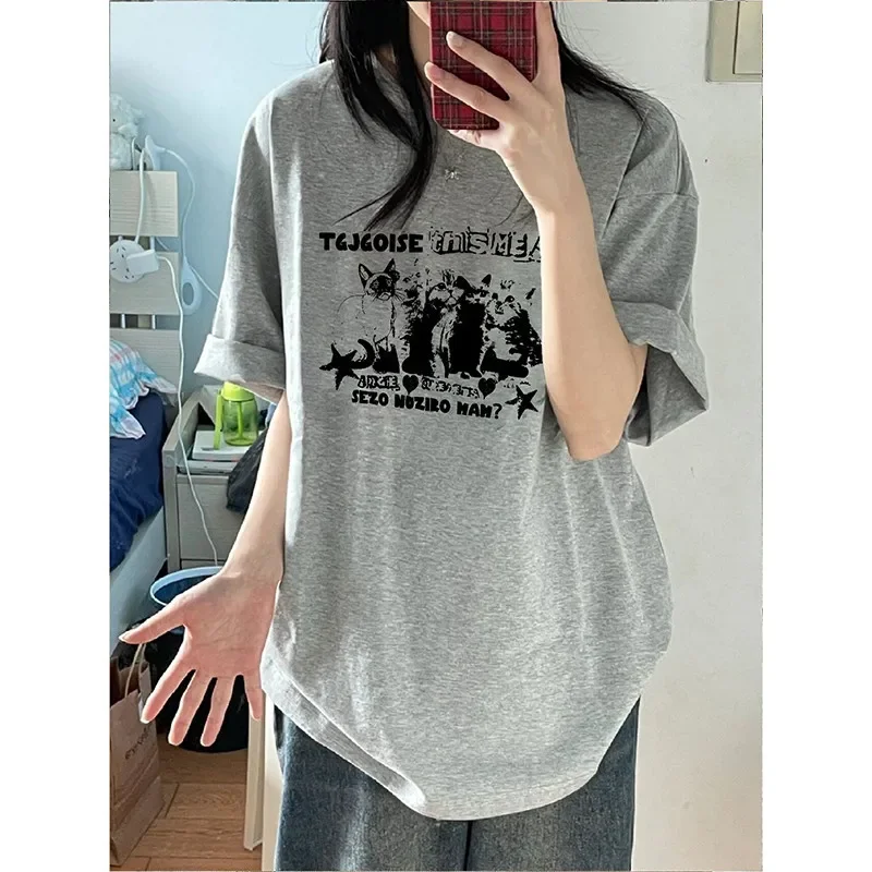 Retro Design Women's Summer T-shirt Short Sleeve Trendy Round Neck Top Casual Streetwear Comfortable Summer Fashion Clothing