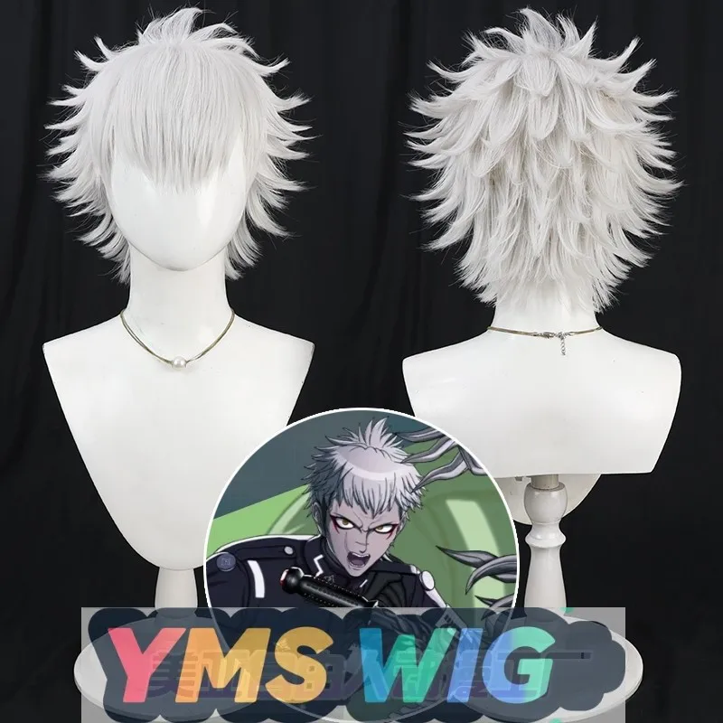 

[YMS WIG] Сто дней войны Oshisi Mengmaru Cos парик Академия окончательной обороны серебристо-белый топ для волос