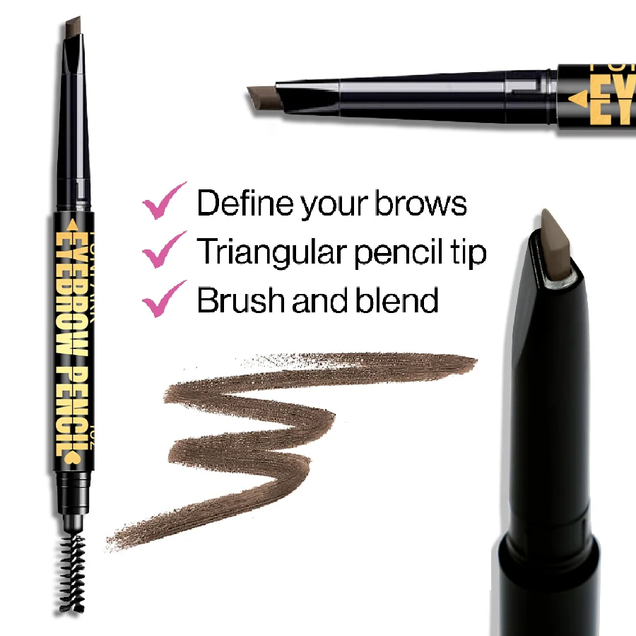 5 色薄頭両頭アイブロウペンシル防水ブラックブラウン自動回転ブラシ付きアイ韓国メイクアップギフト化粧品