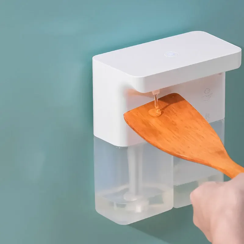 Automatic induction foam hand washing liquid detergent machine double head wall mounted adjustable soap dispenser