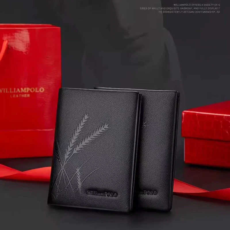 حقيبة بطاقات جلدية للرجال، حامل بطاقات شخصي صغير، مشبك بطاقات رفيع للغاية