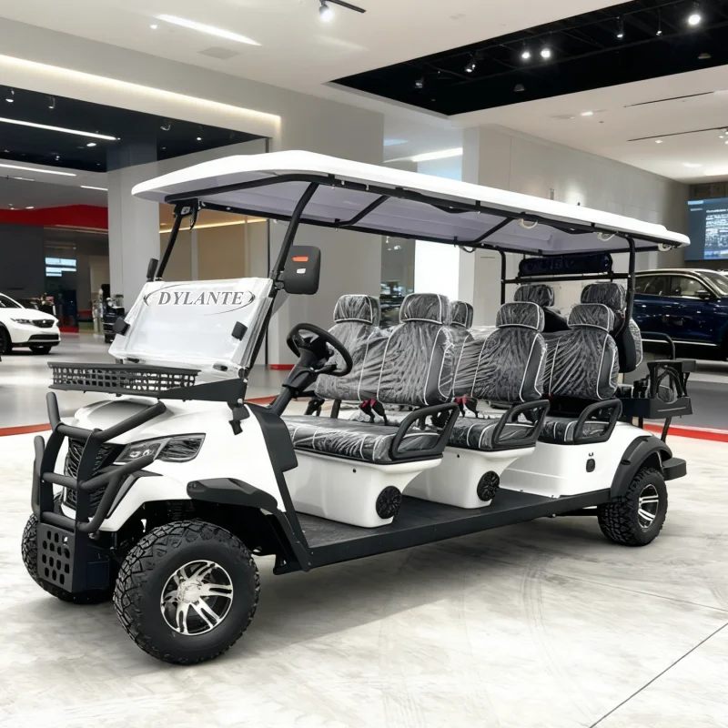 New Custom Mold Electric Lifted Golf Cart 4 6 8 Passenger Chinese Golf Carts Factory Price Electric Cars for Adults