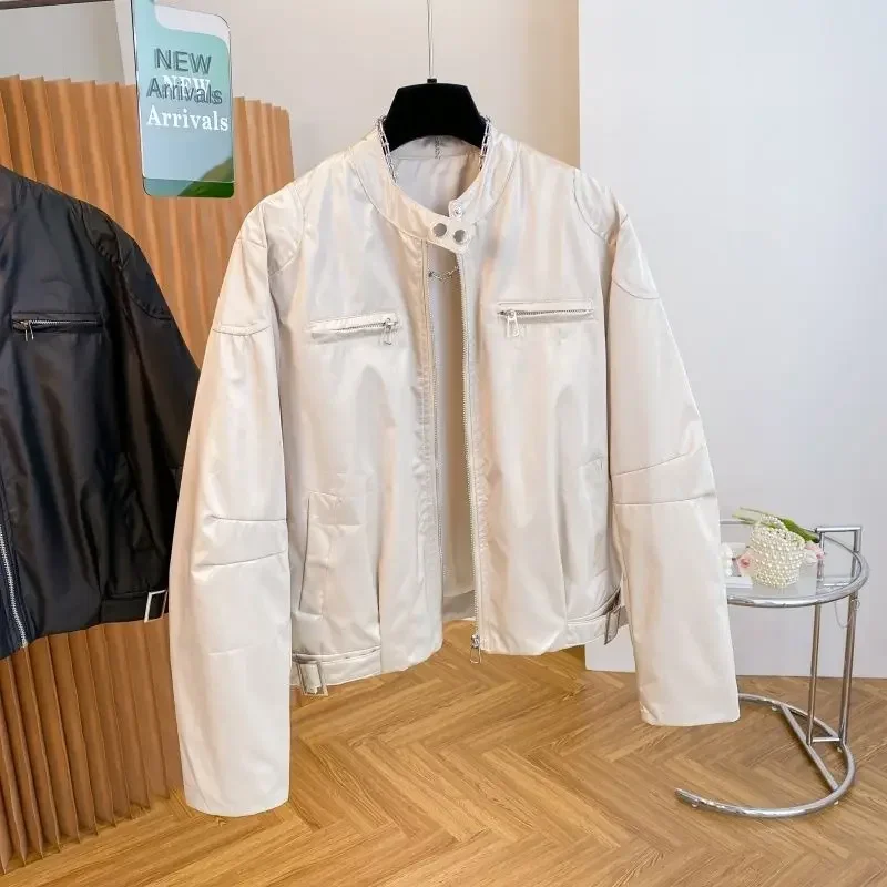 

2025 American Spring and Autumn Women's Jacket Commuting Loose Motorcycle Jacket