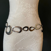 New Fashionable Hollow Waist Chain Metal Ring Belt Women s Personalized Irregular Design Geometric Shape