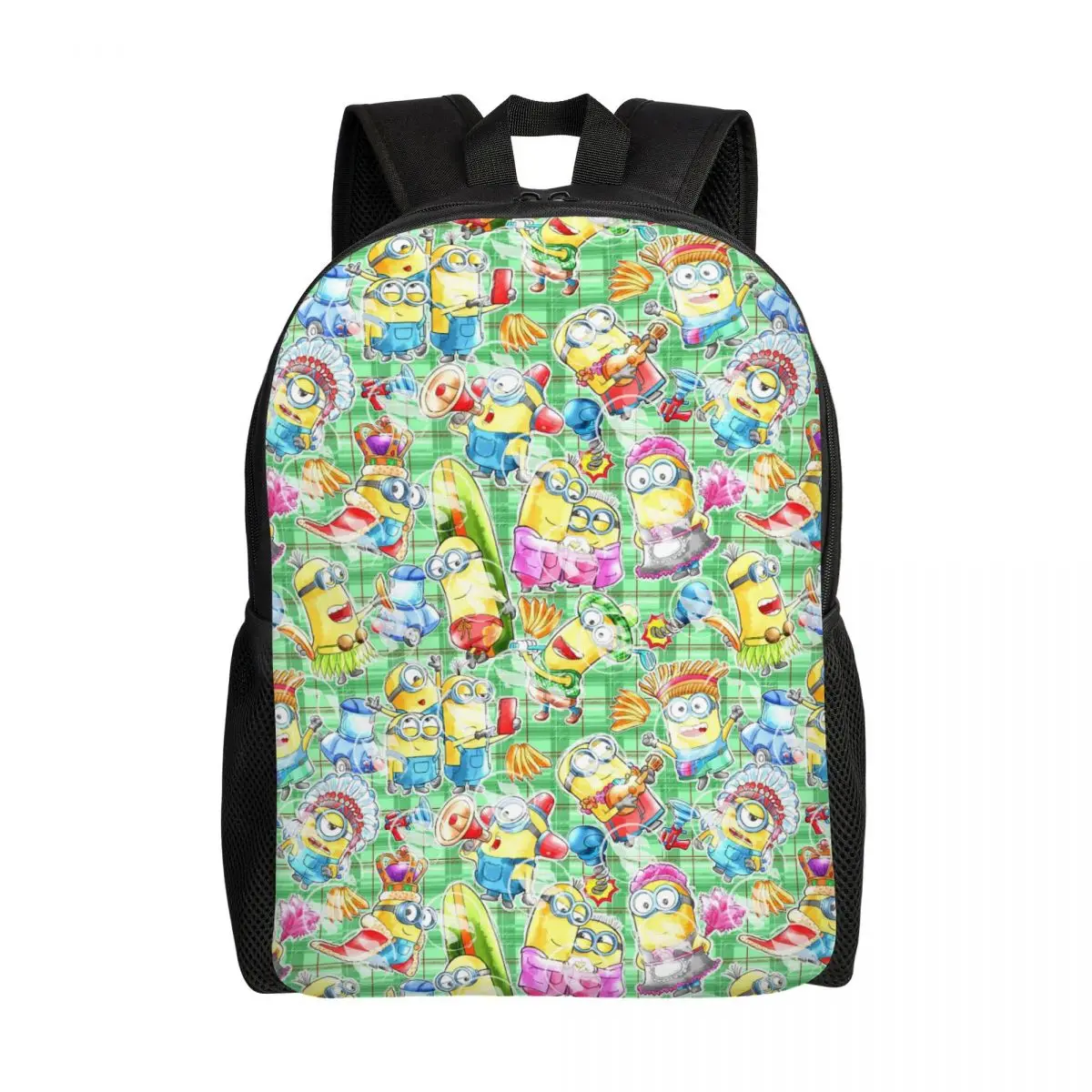 Mochilas personalizadas de dibujos animados de Minions Animes para hombres y mujeres, bolsa de libros informal para la escuela universitaria