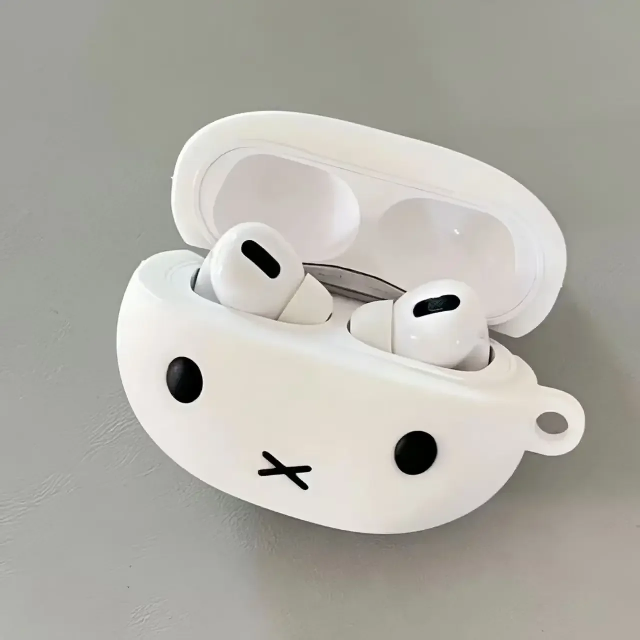 Miffy Kawaii Silicone Bluetooth Wireless Earphone Case Protective Cover for Airpods 4 1 2 Generation Pro 3 Toy  Birthday Gifts