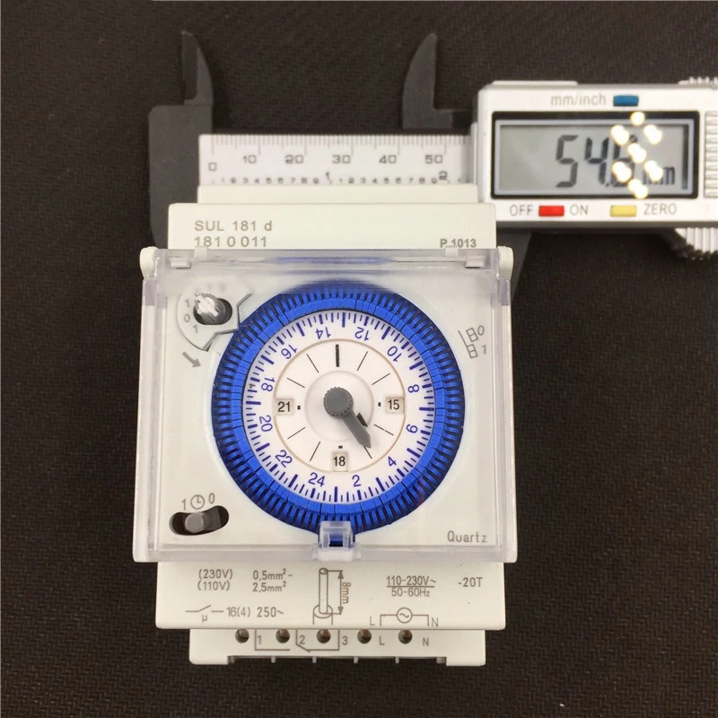 2X Analog Mechanical Timer Switch 110V-220V 24 Hours Daily Programmable 15Min Setting Time Switch Relay SUL181D Hot