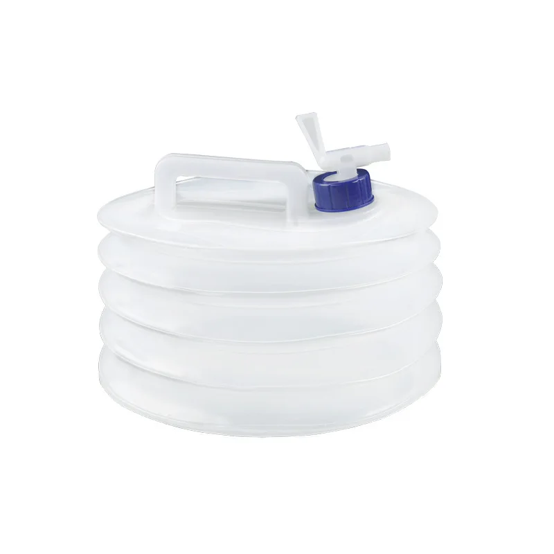 Herramientas de Viaje para Acampar al Aire Libre, Cubo de Almacenamiento de Agua Plegable Telescópico Multifuncional, de Gran Capacidad y Reforzado, con Grifo