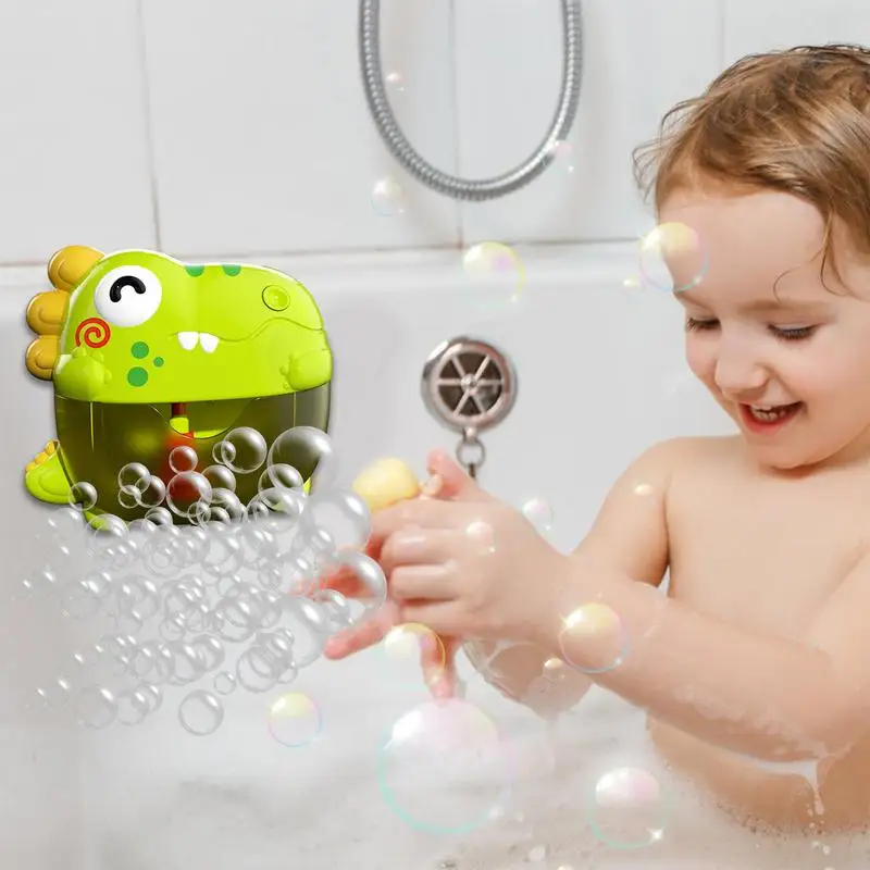 Dinosaur Bath Bubble Machine Dinosaur Bath Toys With Lights & Sounds Bubble Bath Toy Kids Bath Toys Soft And Flexible For