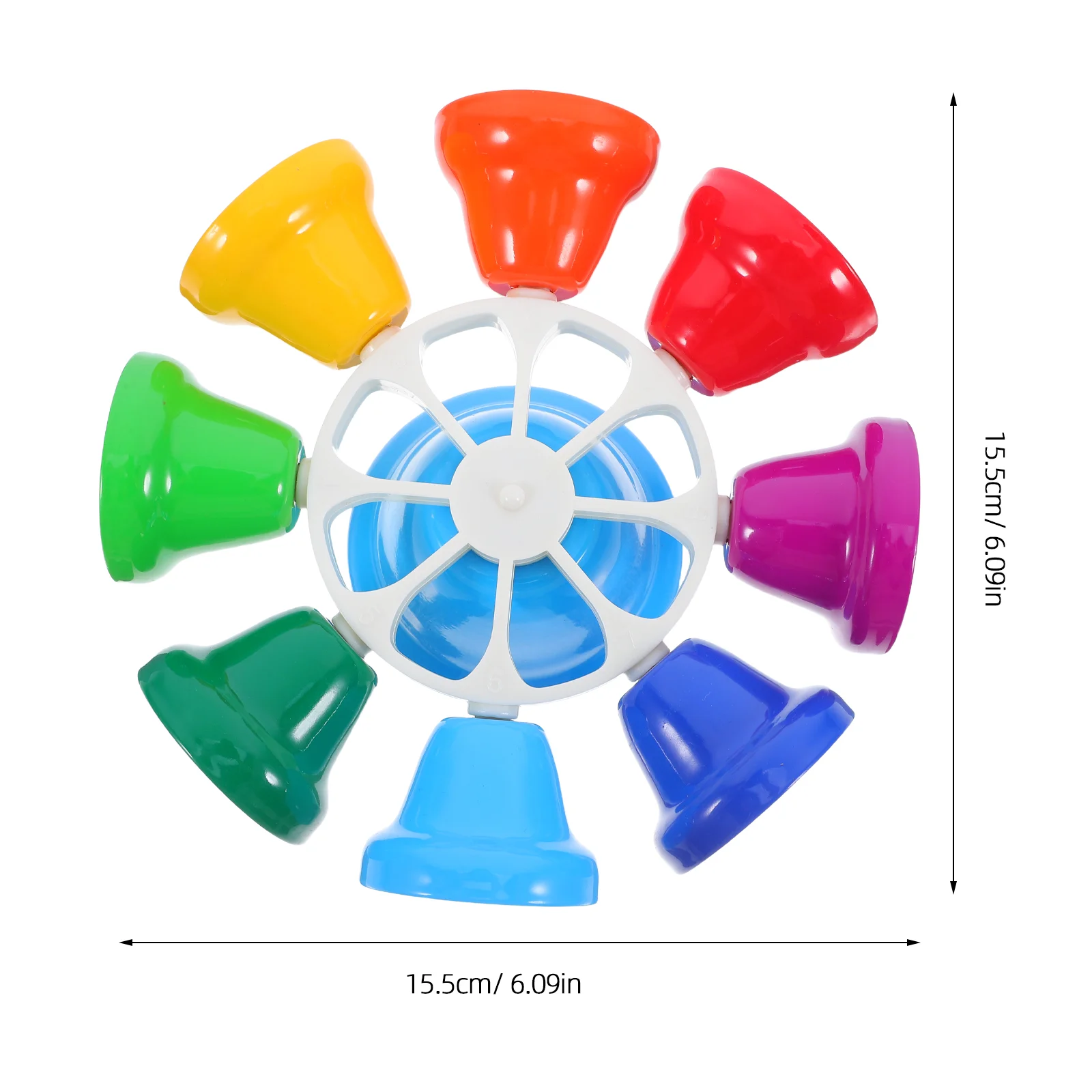 8 نغمات صوت واضح Handbell Octave 8-Tone Color Early Educational Teaching Aid