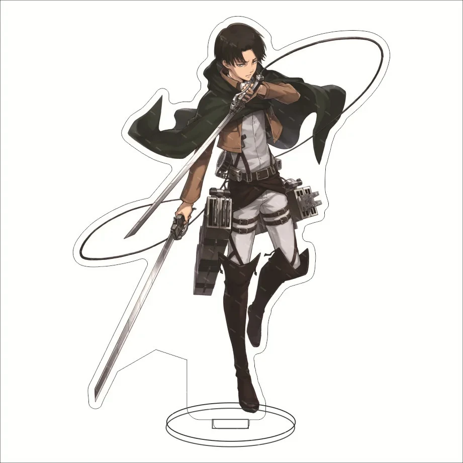 16CM Anime Figure Attack on Titan‌ Eren Jaeger Mikasa Ackerman Levi Ackerman Erwin Smith Cos Acrylic Stand Ornaments Gifts