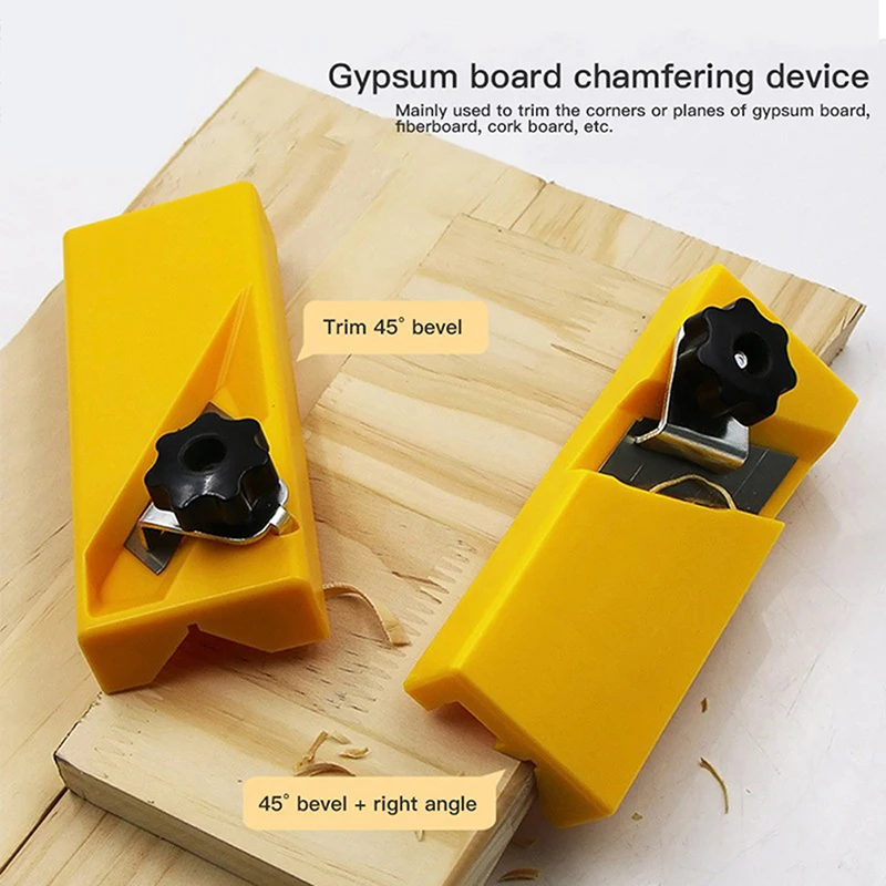 Woodworking Edge Corner Blade Planer Manual ABS Trimming Wood Board Deburring Tool Cutter for Flat-angle Planer Right-angle