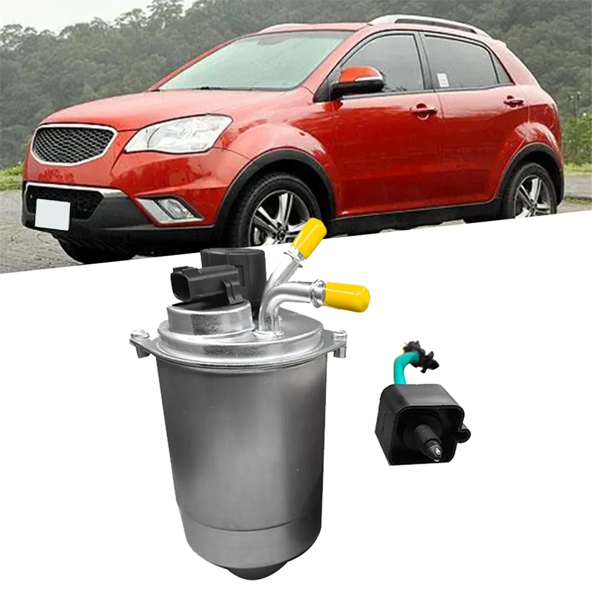 Imagem -05 - Filtro de Combustível Diesel com Sensor Ssangyong Actyon Sports Korando Rexton Rodius Kyron 20102014 M4681 K22470 28260407