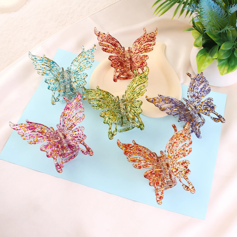 1Pcs New Design Lady\'s Three-dimensional Colorful Butterfly Hair Claw Fashion Cute Hair Accessories