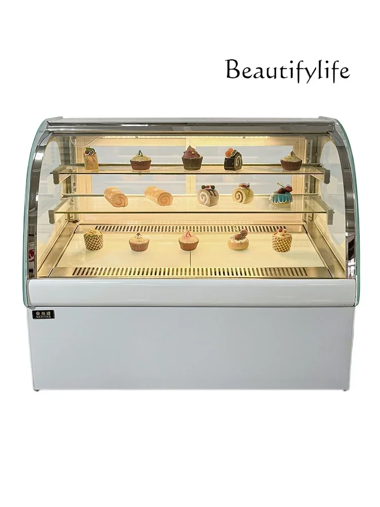 

Commercial arc desktop refrigerator milk tea shop fruit dessert display cabinet