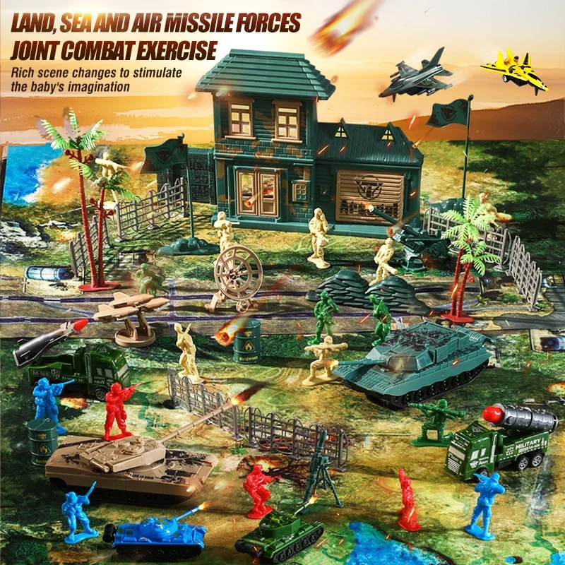 

Military Model Kit Simulation Tank Fighter Soldier Model Action Figure Army Builder Promotion Pack Figure Anime Model Kids Gift