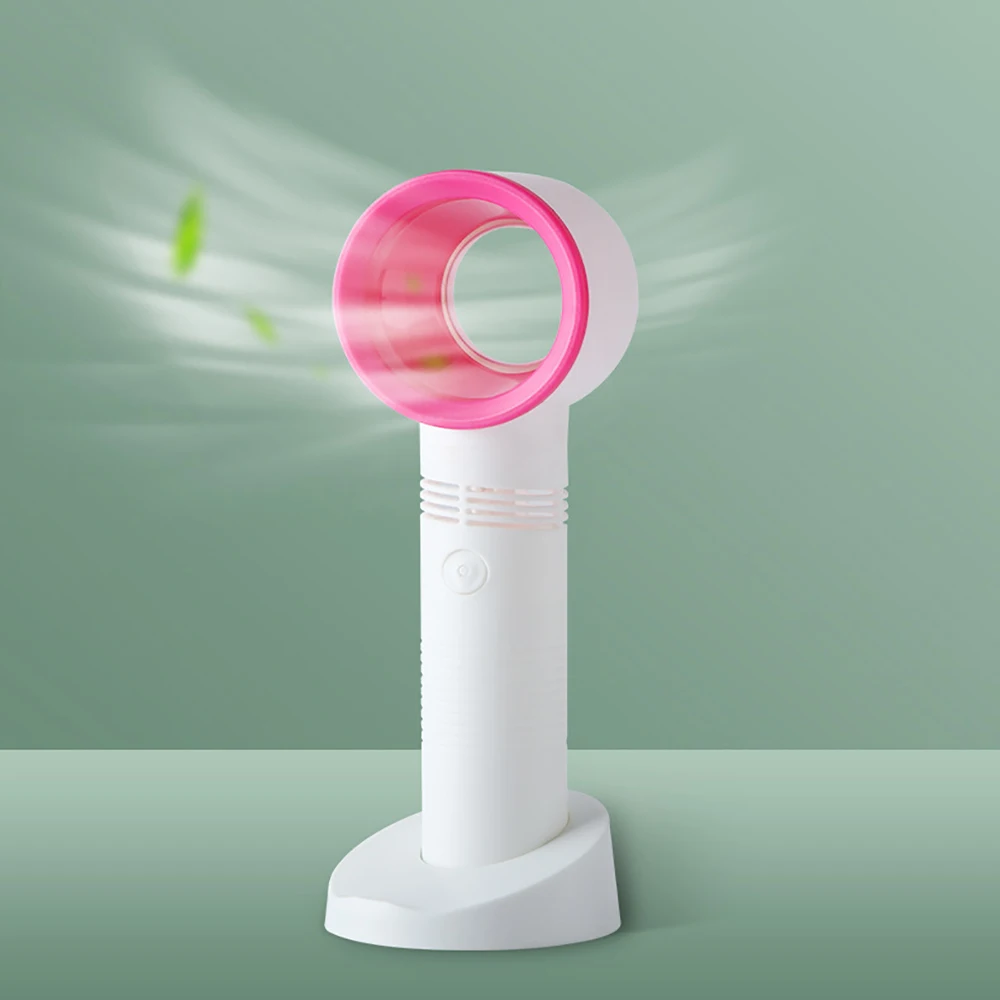 ไร้สาย Leafless ไดร์เป่าผมมือถือมินิพัดลมชาร์จไฟฟ้า Bladeless ไดร์เป่าผมพกพามัลติฟังก์ชั่ผู้ถือโทรศัพท์