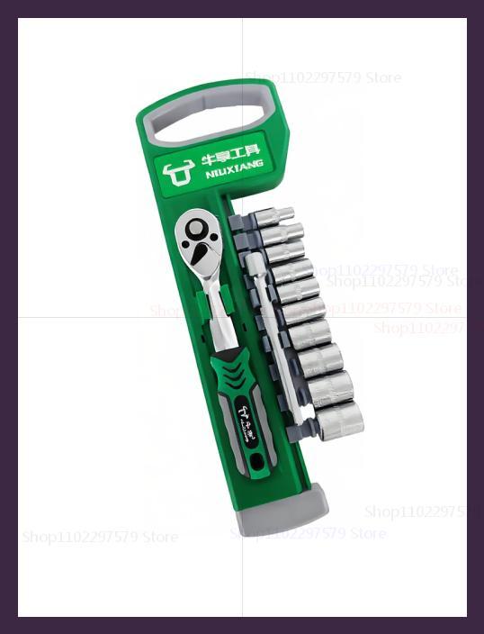  Socket Sleeve Wrench Set Auto Repair Hand Tools Key Wrench Ratchet Spanner Tools for Car Motorcycle Garage Workshop 1/4 3/8 