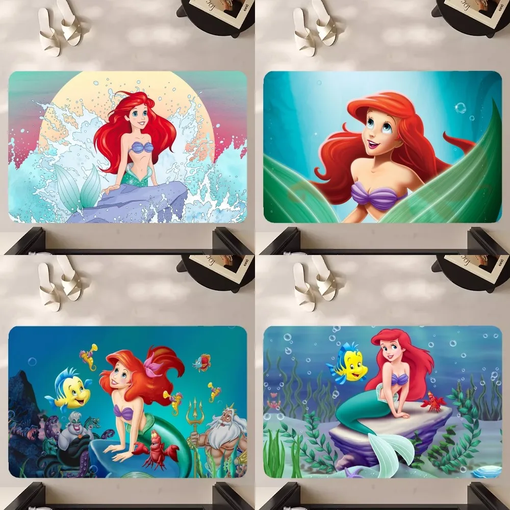 Beast Kingdom The Little Mermaid A-Ariel Floor Mat Anti-Slip Bathroom Kitchen Bedroom Living Room Entrance Rug Home De