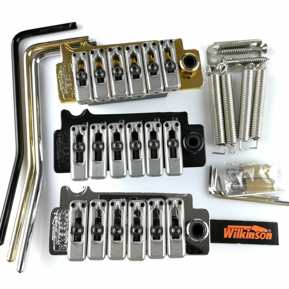 

Wilkinson WVS50IIK Electric guitar tremolo bridge Tremolo System silver Black and Gold