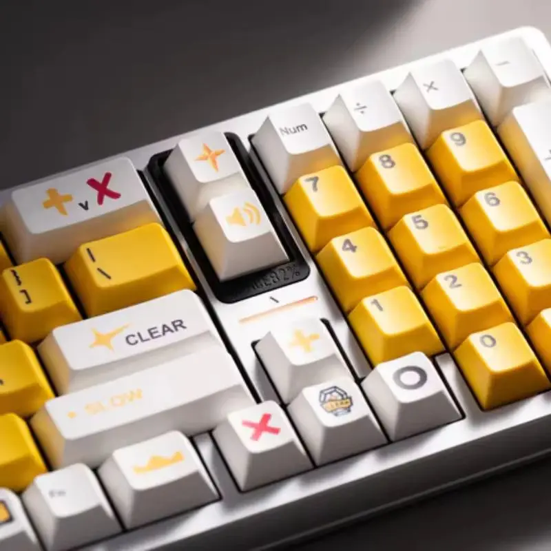 Imagem -03 - Gmk Gloryday Keyboard Cap Grupo Pbt Custom Amarelo Branco Cherry Profile Keycaps Acessórios de Teclado Mecânico Original Novo