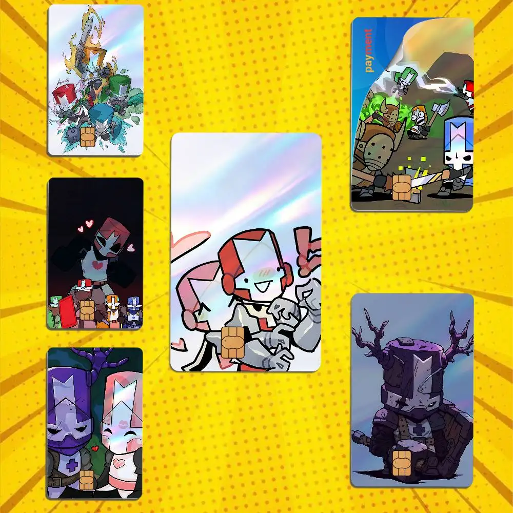 Ice Fire Thunder Magic Castle Crashers Laser shimmer Name Card Sticker Decorate Bank Card Couple Student Study Supplies