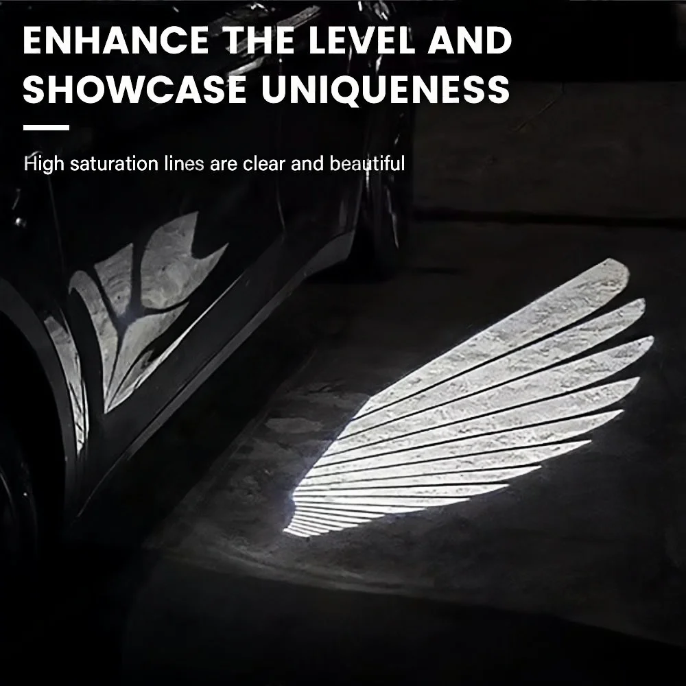 New Angel Wings Welcome Light For Tesla Model Y 3 Highland Side Rearview Mirror Projector Light Ambient Lighting Car Accessories view 6