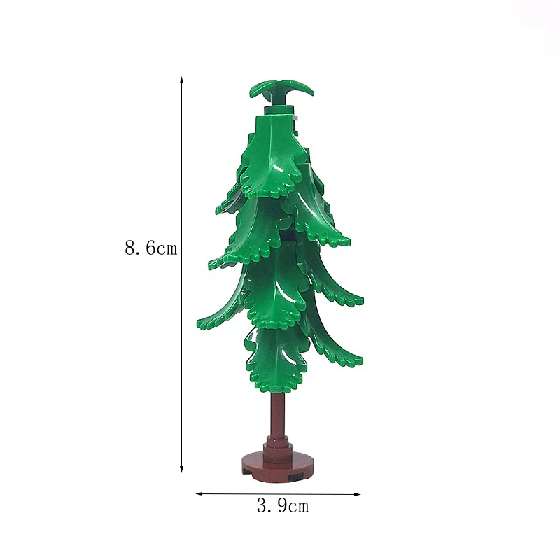 MOC Bausteinmodelle Städtische Grünflächen Kreativer Großer Baum DIY Straßendekorationen Kleine Bäume an Straßen Geschenk für Baumeister – Detail 6