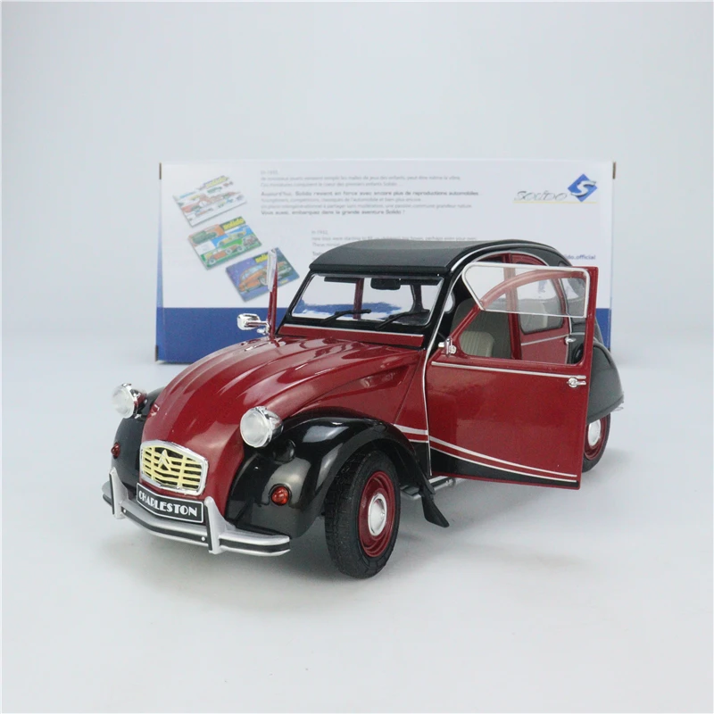 

Diecast Solido 1:18 Scale Citroen 2 CV 6 Charleston 1982 Double Door Alloy Car Model Collectible Toy Gift Souvenir Display